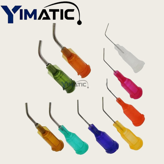 45° Bent Blunt Dispensing Needle 0.5" | Industrial Stainless Steel Tips 100PCS for Auto Adhesives Free Shipping