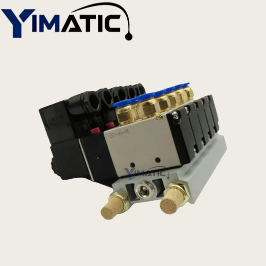 4-Way Pneumatic Solenoid Valve Kit | Aluminum Body + Silencers for Dispenser & CNC Fast Ship