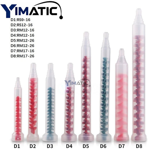 Free Shipping VMATIC Resin Dynamic Mixer RM RS Series Mixing Nozzles Static Mixer Pneumatic Pipe For Dispense Valve 10pcs