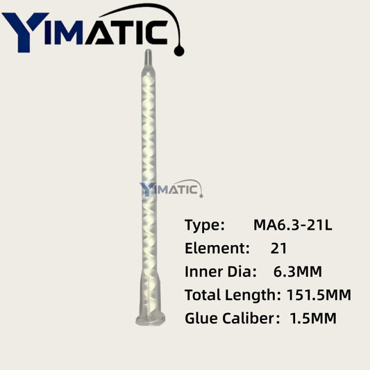MA6.3-21L Industrial Static Mixer Nozzles | Stainless for Epoxy/Resin Auto Free Shipping