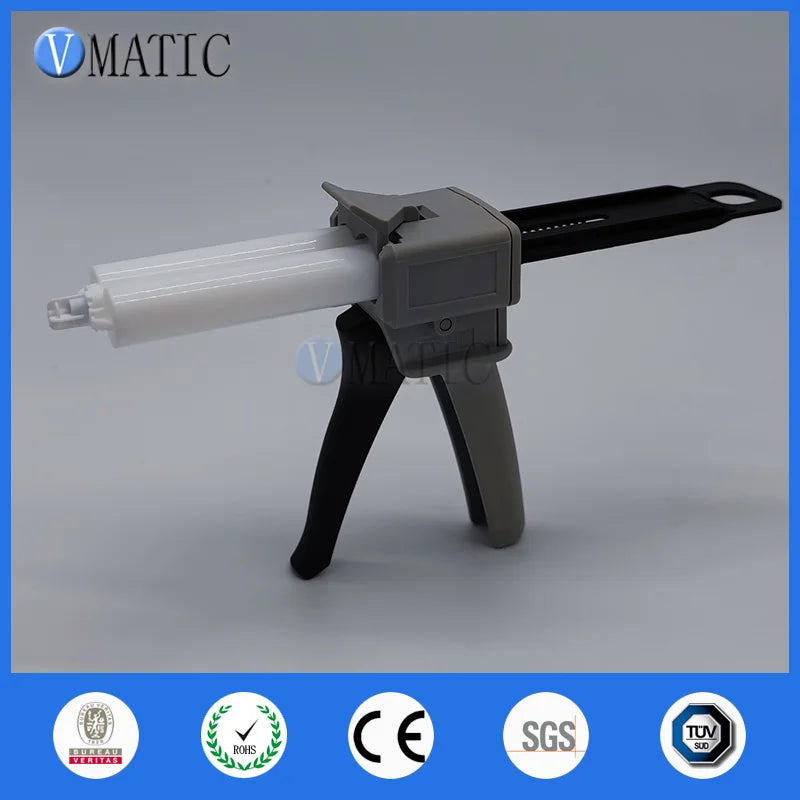 High Quality 50ml 50cc AB Glue Mixing Epoxy Dispenser With Adhesive Cartridges (1:1 & 2:1 Ratios) Dispensing Gun