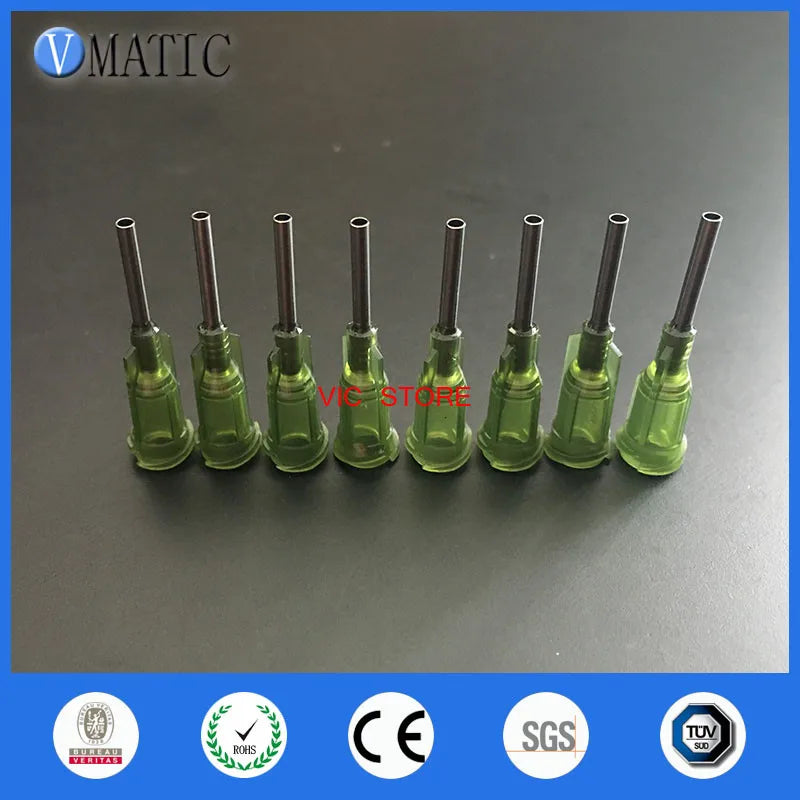 Free Shipping 100Pcs 0.5'' 1/2 Inch Tubing Length 14G Luer Lock S.S.Glue Plastic Dispensing Needle Tip