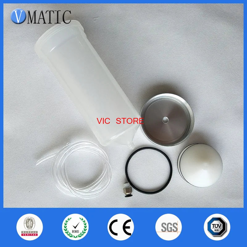 Free Shipping New Thickening Explosion Proof Luer Lock Pneumatic Syringe Barrel 500cc/ml With Adapter Piston And Tube