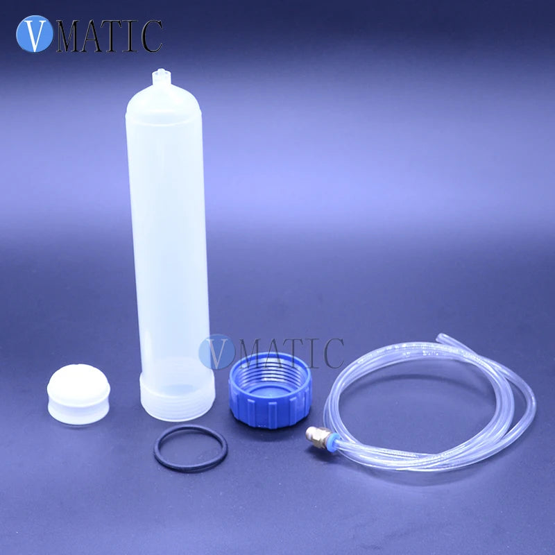 Free Shipping Quality Thickening Explosion-Proof 200cc/ml Helix Luer Lock Tip Dispenser Pneumatic Syringe Barrel With Adapter