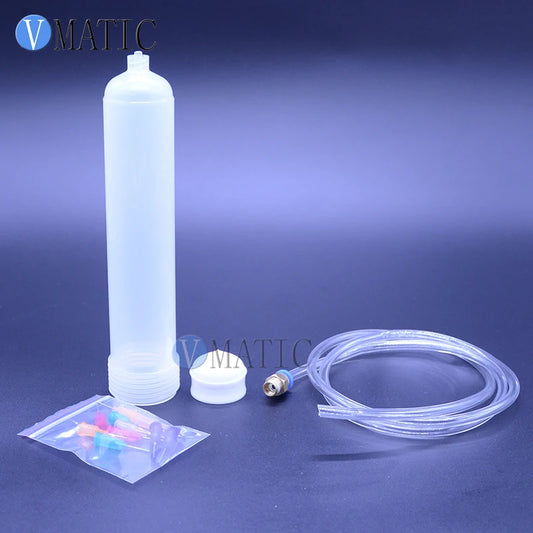 Free Shipping 100cc/ml Luer Lock Pneumatic Lock Syringe Barrel With Adapter & Piston