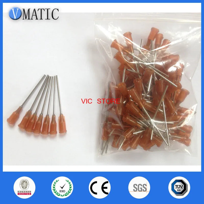 High Quality Industrial Luer Lock Dispensing Tips 1.5'' 15G 100Pcs Dispense Needles 1-1/2 Inch Dispenser Needle Tips