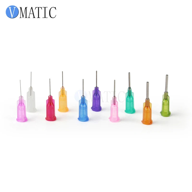 Free Shipping 100Pcs 1/2'' Inch Spiral Interface Glue Dispensing Needle Tips