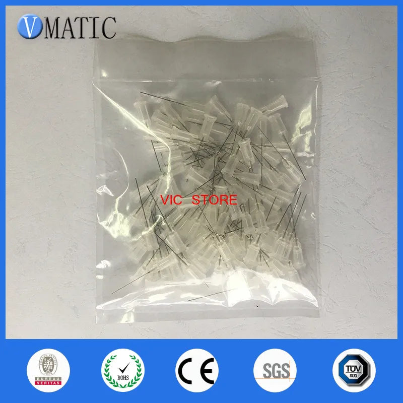 High Quality 100Pcs Dispensing Needles Luer Lock Blunt Needle 27G 1 Inch Length Tip