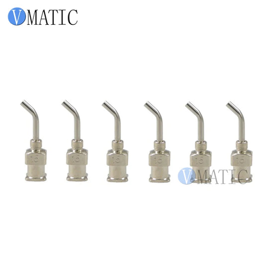 Free Shipping 12Pcs 1/2'' Inch 15G 45 Degree Bent Stainless Steel Dispensing Needle