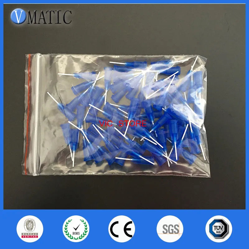 Free Shipping 100Pcs 22G Blue 0.5'' Polypropylene Pp Needles 1/2 Inch