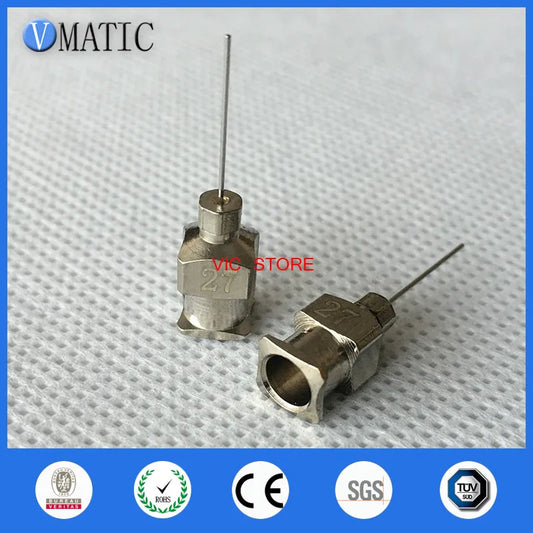 Free Shipping 1/2 Inch Tip Length 27G All Metal Tips Blunt Stainless Steel 12Pcs Glue Dispensing Syringe Needle Tips