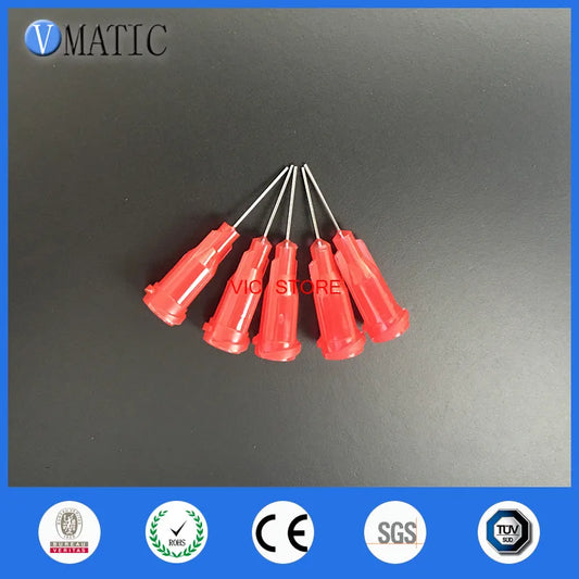 High Quality Best Selling Plastic Syringe Needle Tip 100Pcs 25G Red 0.5'' 1/2 Inch Length Glue Dispensing Needle Tips Nozzle