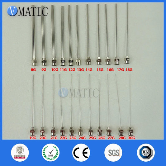 High Quality Precision All Metal Tips Tube Length 10cm 100mm Blunt Stainless Steel 10Pcs Dispensing Needles Syringe Needle Tips