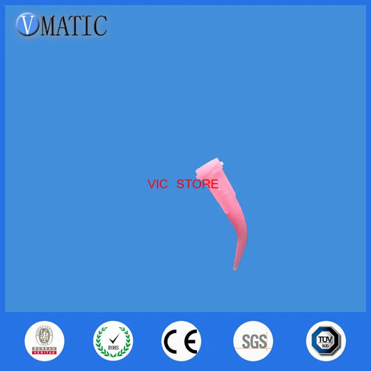 Free Shipping Quality 100Pcs 20G Pink Color TT Tapered Bend Bent Dispensing Plastic Needle Tips