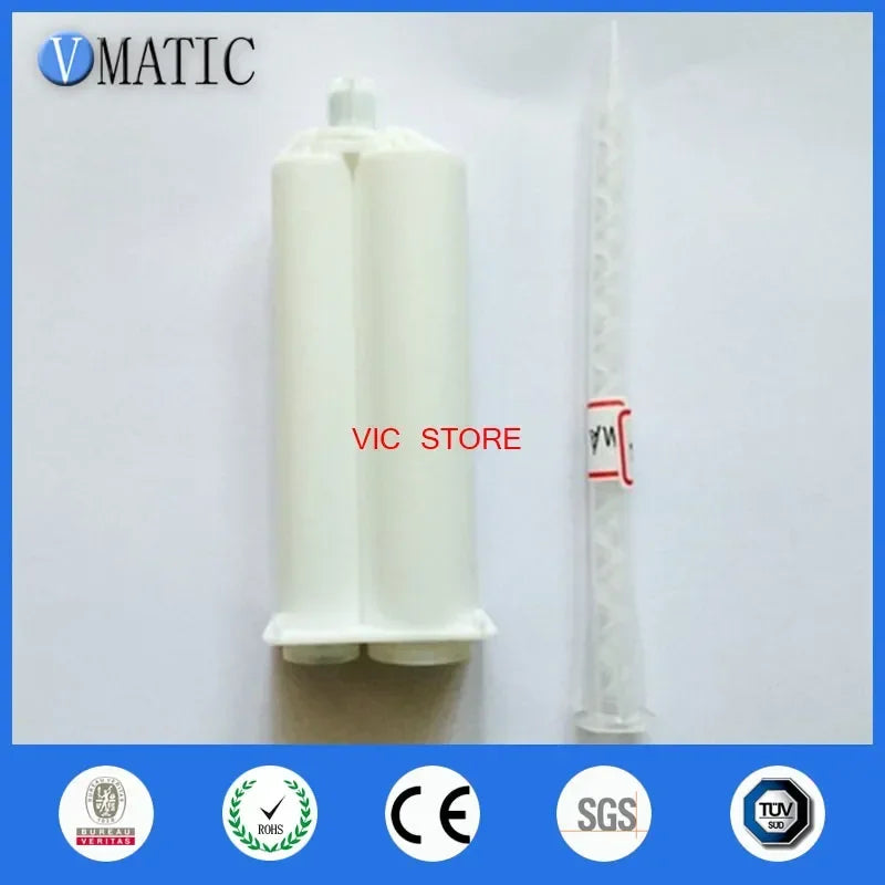 Free Shipping Two Component Cartridge 1:2 And Ma Static Mixer 6.3-21S For 50ml 50cc Dispensing Gun