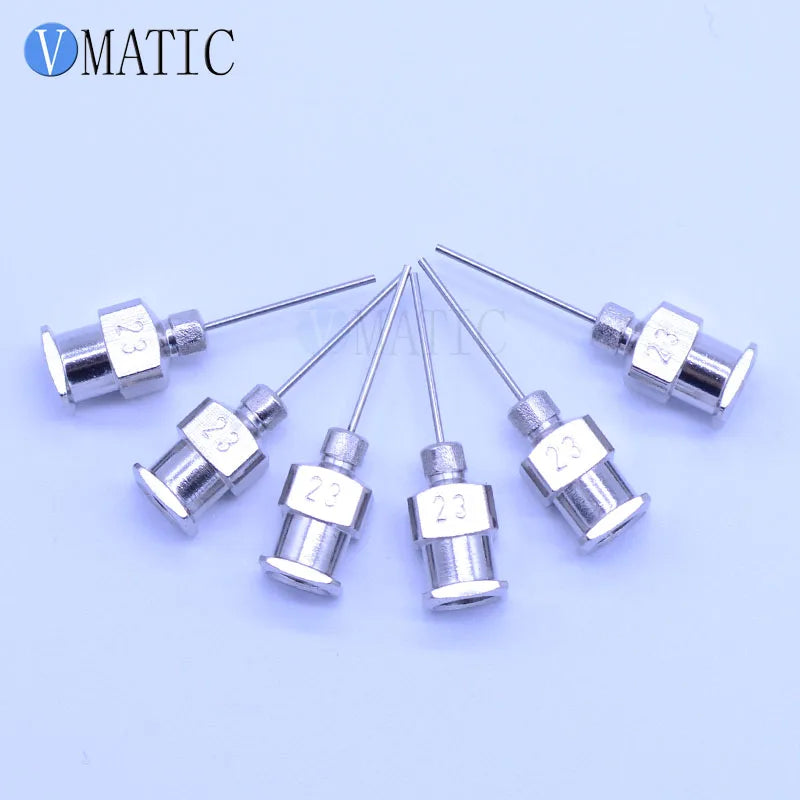High Quality 1/2 Inch Tip Length 23G All Metal Tips Blunt Stainless Steel 12Pcs Glue Dispensing Needles Syringe Needle Tips