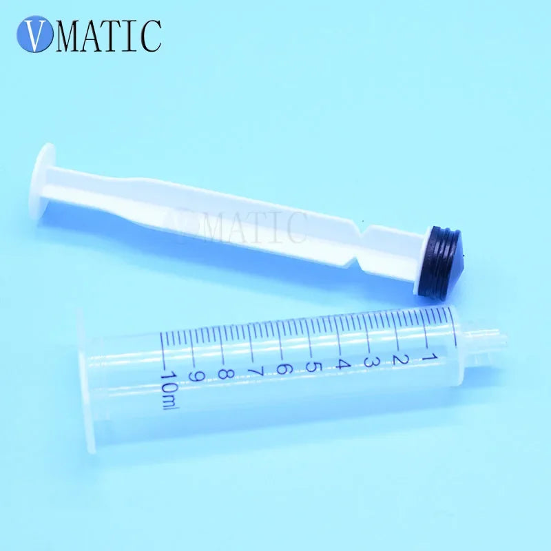 Free Shipping Liquid Dispensing Syringes Luer Lock Syringe 10ml/cc + 16G 1'' 1 Inch Tips & Black Syringe Caps