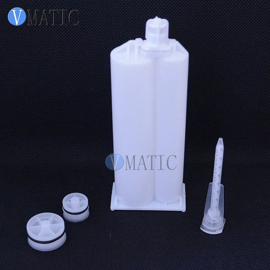 Free Shipping 2023 Hot Sale 2 Pcs Pro Glue Dispensing Plastic Cartridge 50ml/cc 10:1 Ratio For Dispensing Gun