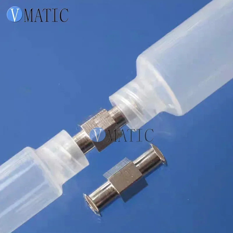 Free Shipping 5Pcs Syringe Adapter Metal Dispensing Connector/ Dispensing Needle Connector