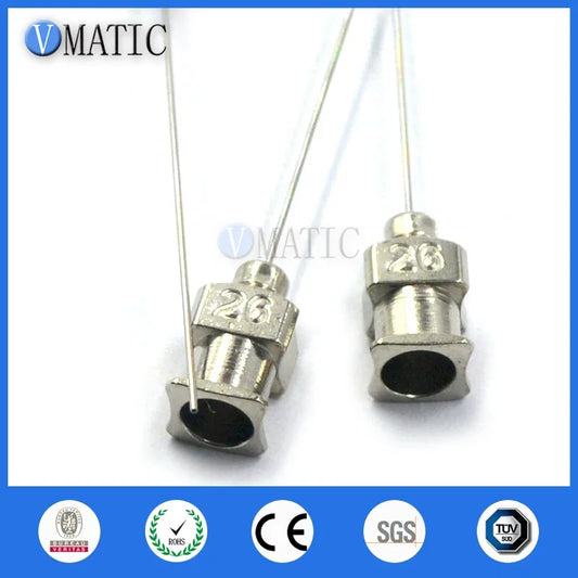 Free Shipping 12Pcs 1 Inch Tip Length 26G Blunt Stainless Steel Liquid Glue Dispensing Dispenser Syringe Needle