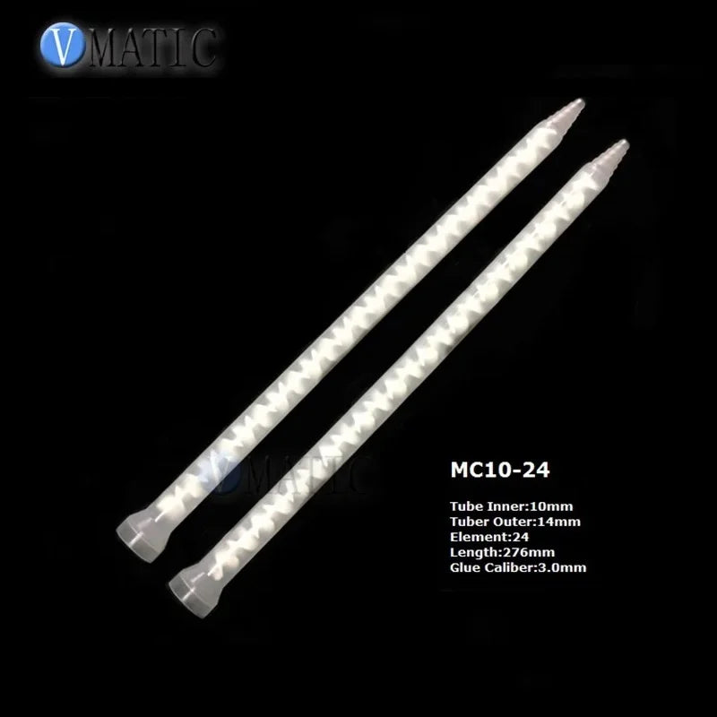 Industrial Static Mixer MC10-24 | Dual-Cartridge Epoxy Nozzles (PTFE Core) Free Shipping