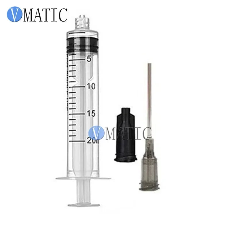 Free Shipping Plastic Syringe 1/3/5/10/20cc/ml With 16G 1.5'' 1-1/2 Inch Tubing Length Dispensing Needle Tips (not sterilized)