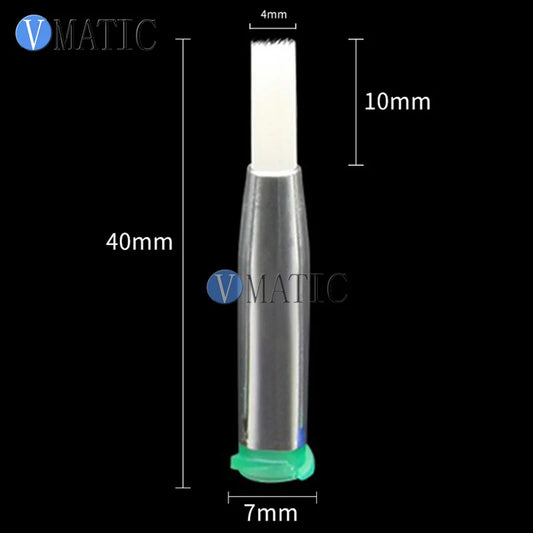 Free Shipping 18G Needle Brush Double Screw Thread Needles EFD Soft Brush Needle Round Mouth Dia 4mm Dispensing Needle Brush