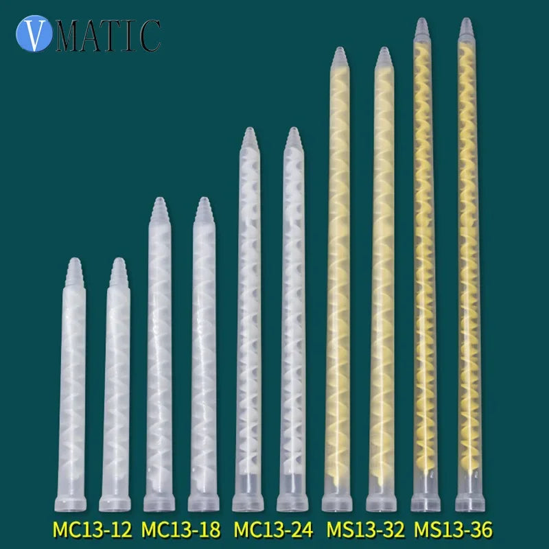 Free Shipping Resin Static Mixer MC13-12 Mixing Nozzles for Duo Pack Epoxies Plastic Mixer Tube