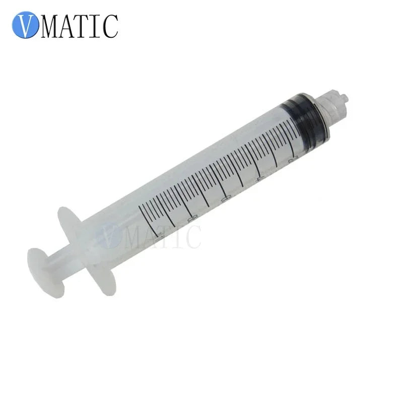 Free Shipping 6 Sets Luer Lock 10ml/cc Syringes With Tip Assortment & Caps Adhesives Glue Applicator Needle Tip