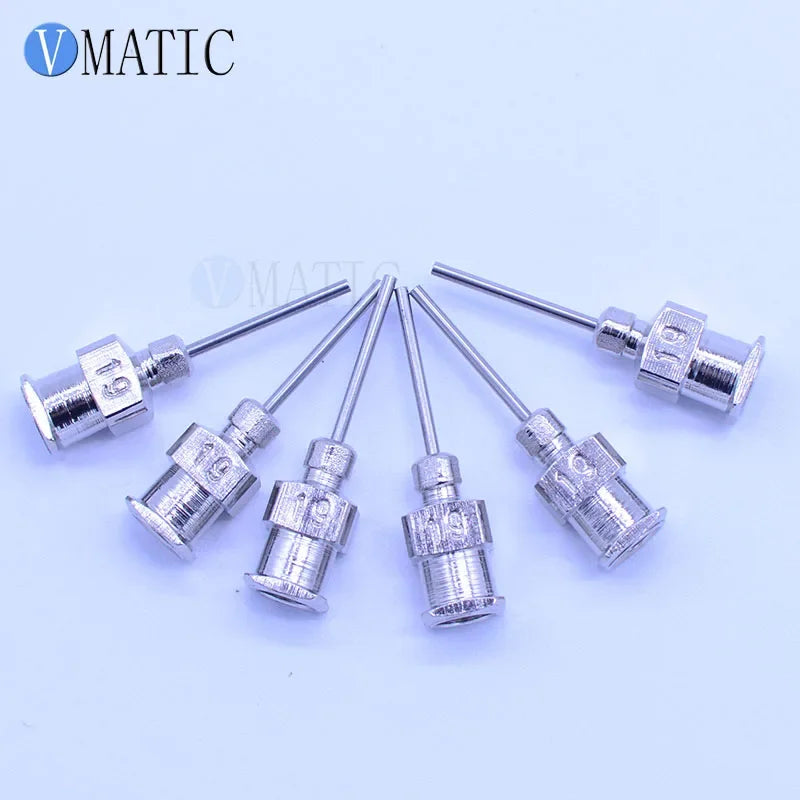 Free Shipping 1/2 Inch Tip Length 19G All Metal Blunt Stainless Steel Glue Dispensing Syringe Needles Tips 12Pcs