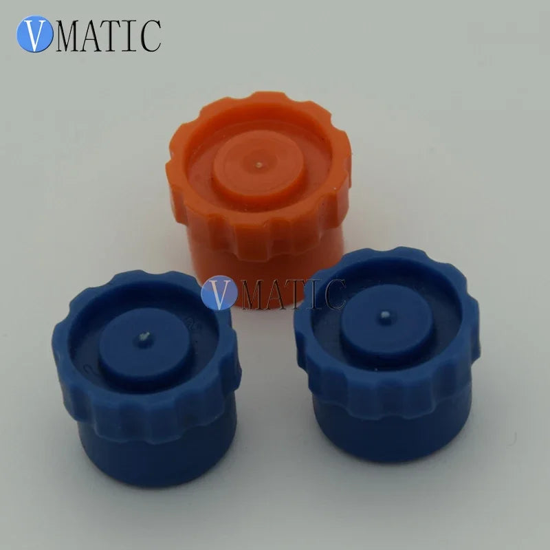 100Pcs Syringe Tip Caps | Color-Coded Blue/Orange Stoppers /DIY Free Shipping