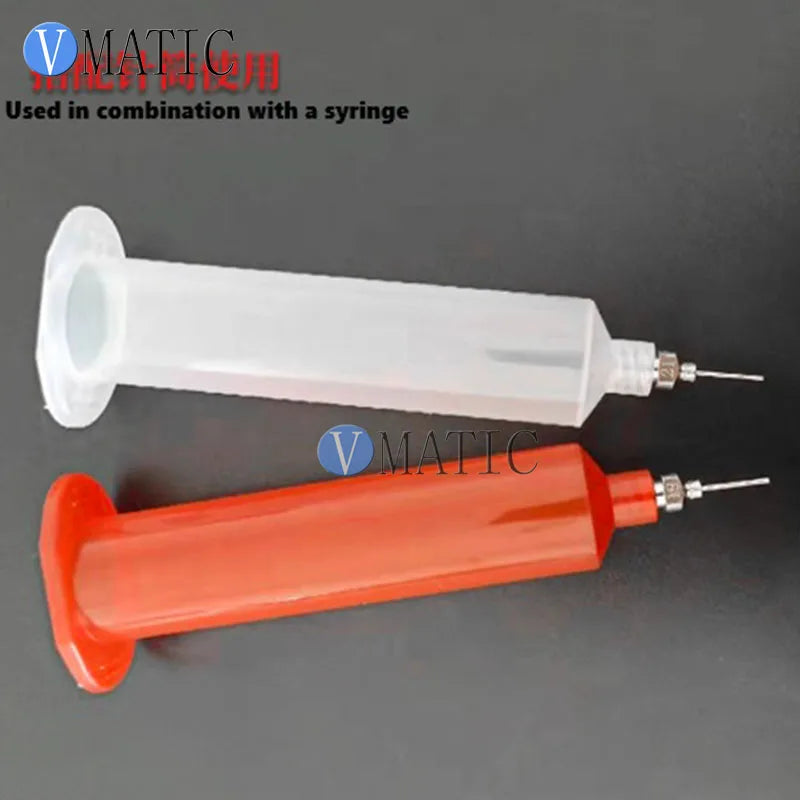 Free Shipping 13mm Stainless Steel Glue Dispensing Tip - External Thread, Dual Threaded Base (Screw Mount)