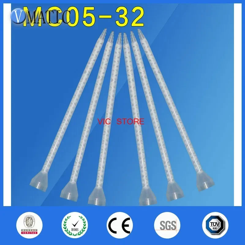 MC06-32 Industrial Static Mixer Nozzle ▶ For 2-Component Epoxy Resin (White Core) ≤0.5% Mixing Deviation