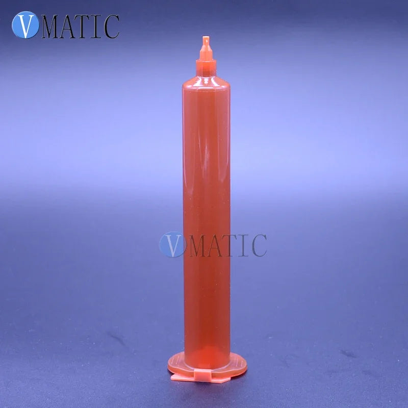 Free Shipping 3/5/10/30/55 Cc Ml Amber Pneumatic UV Block Barrel Cartridge Glue Dispensing Syringe With End Cover Piston Stopper