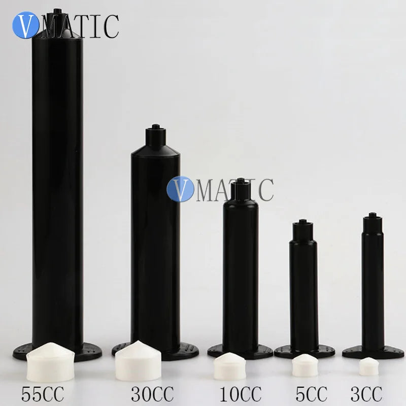 Free Shipping Black Anti-Uv 55cc 55ml Dispense Pneumatic Syringe Barrel With Piston, End Cap, Tip Cap/ Stopper 280 Sets/Lot