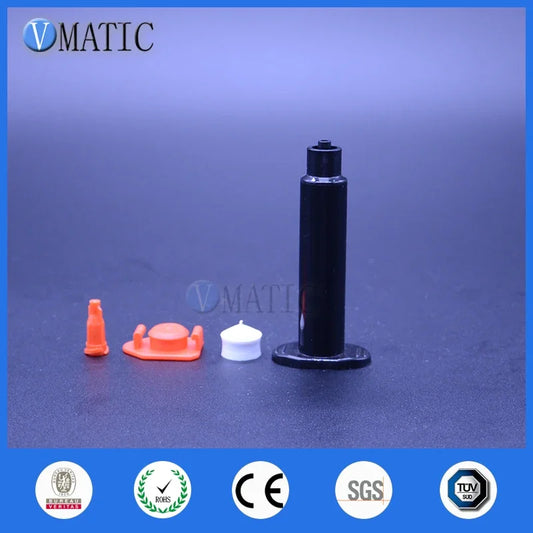 10ml Industrial Pneumatic Dispenser Kit | Luer-Lock Polycarbonate Barrel with PTFE Piston for Epoxy Encapsulation