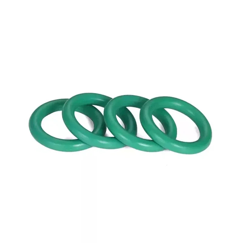 Green Fluorine Rubber O Ring Sealing Gasket OD 8~70mm Thickness CS2.4/3.1/3.5mm Oil and Acid High Temperature Resistant