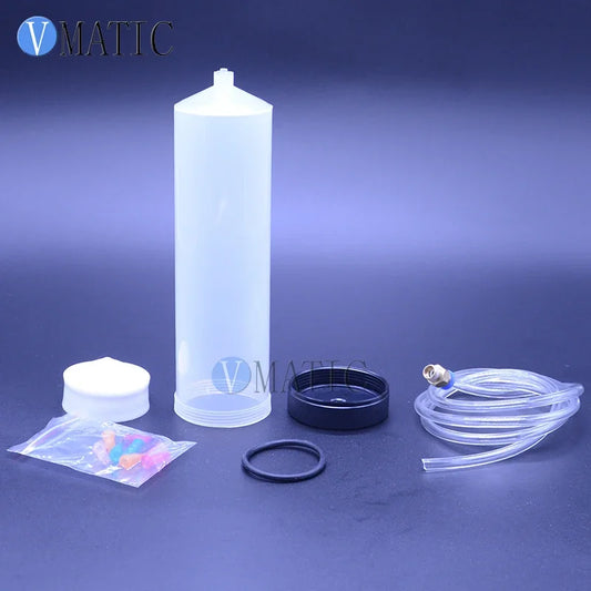 Free Shipping New Thickening Explosion-Proof 300cc Luer Lock Tip Dispenser Syringe Barrel With Adapter