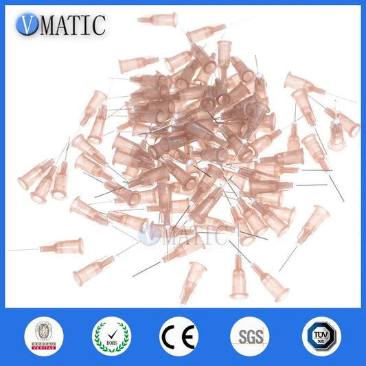 Free Shipping 1/2'' Inch Plastic 26Ga Stuck Stainless Steel Dispenser Liquid Adhesive Glue Syringe Needle Pack of 100