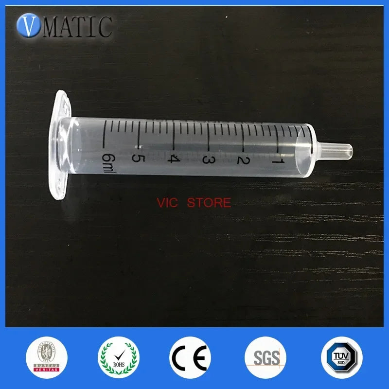 6ml Heavy Duty Manual Syringe Kit | 2-Pack Industrial Dispenser for Resin/Adhesive/Lubricant (Leakproof)