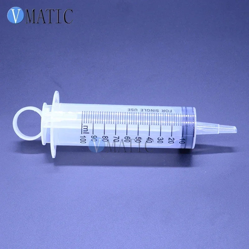 100ml Industrial Glue Syringe Kit | Wide Mouth Dispenser + 10cm PVC Tube for Thick Adhesive/Craft Resin (Leak-Proof Design)