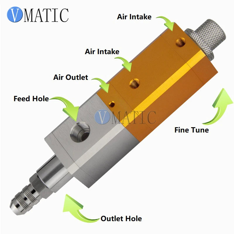 High Quality Air Operated Double Acting Precision Suck Back Epoxy Silicone Resin Glue Dispensing Valve
