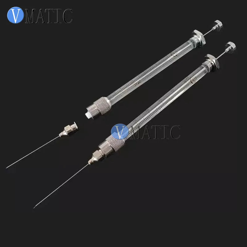 Removable Needle Micro Syringe 25 50 100 250 500ul, Luer Lock Tip 1-200ml Lab Syringe for HPLC, GC