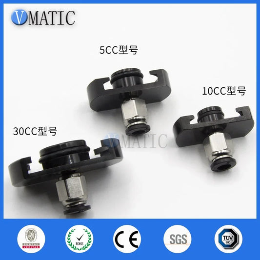Free Shipping 5pcs High Quality IEI Japanese Type Glue Dispensing Pneumatic Syringe Barrel Valve Robot Alloy Adapter