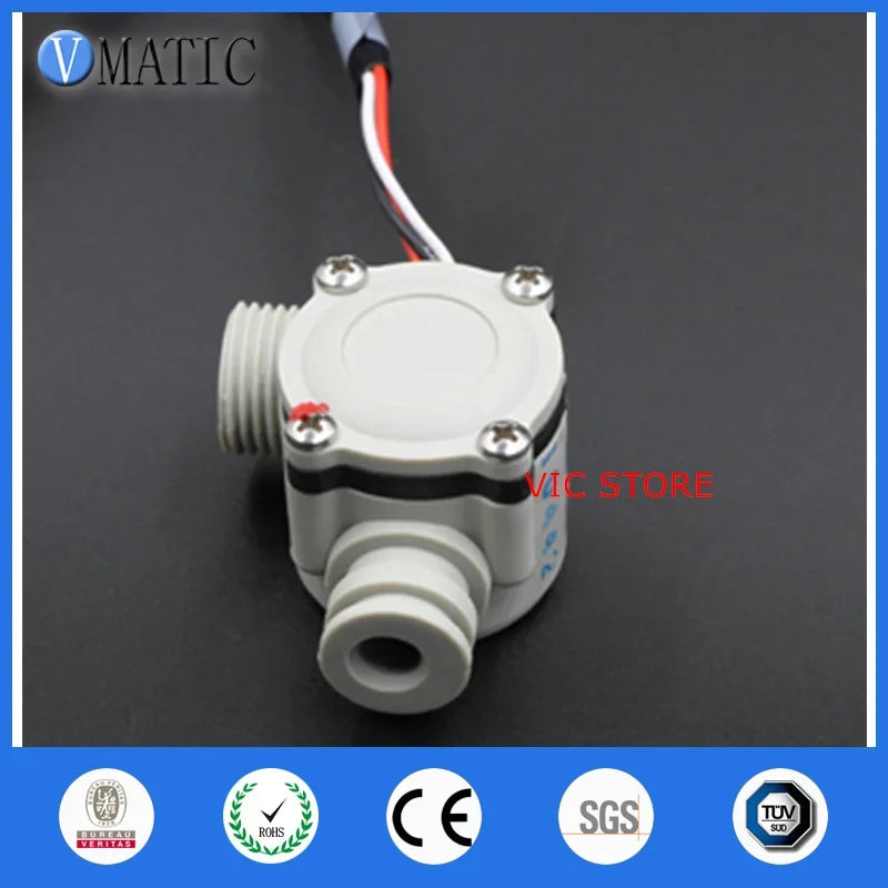 Free Shipping Sensor Switch Low Rate Range 1/2'' Electronic Liquid Plastic Water Flow Meter VCA368