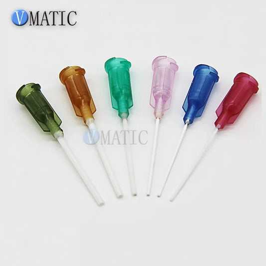 Free Shipping 14-25G Mix Pack 1'' Length Pp Flexible Dispensing Needle Tips, Each Size 100Pcs Totally 600Pcs