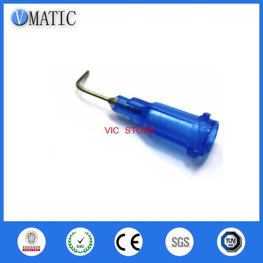 Free Shipping 22G Blue 0.5" 1/2 Inch 90 Degree Bent TE Premier Blunt End Stainless Steel Dispensing Needle Tips
