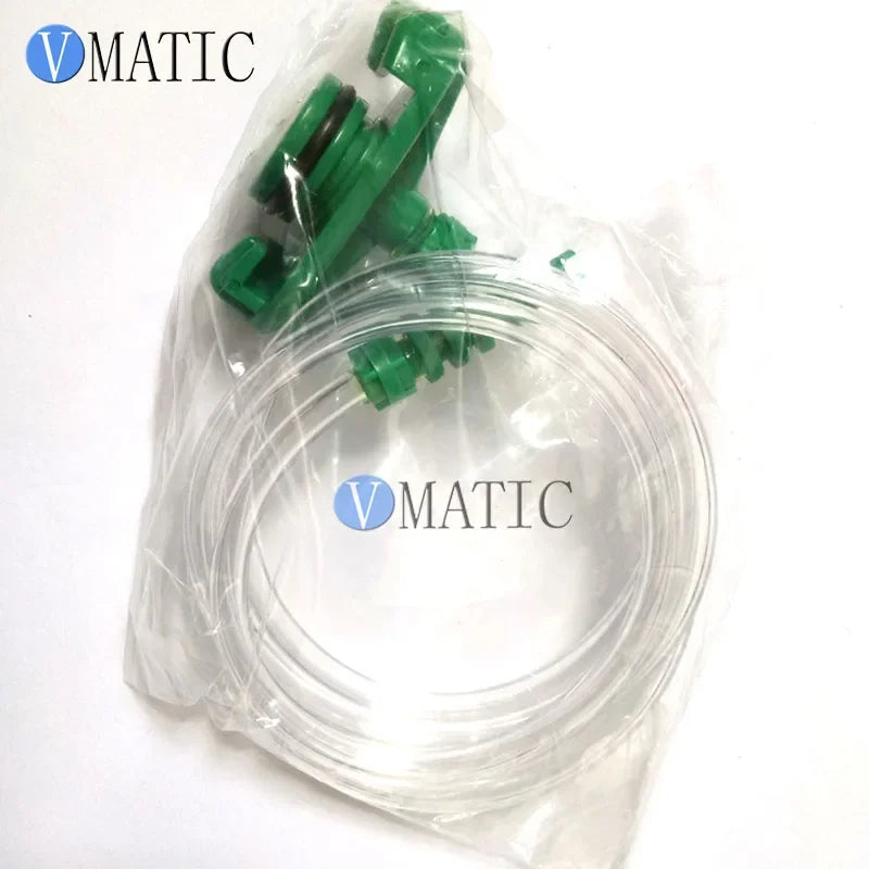 Free Shipping 5 Sets 30cc/ml Dispensing Pneumatic Syringes Adapter With Barrel & Needles
