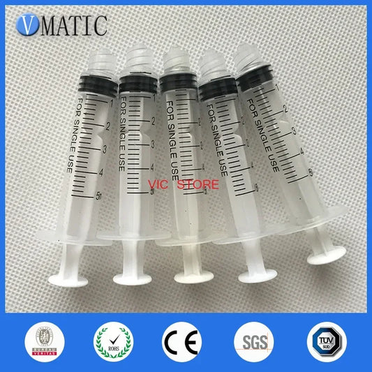 Free Shipping 20Pcs 5ml Dispensing Plastic Liquid Dispenser Syringe 5cc