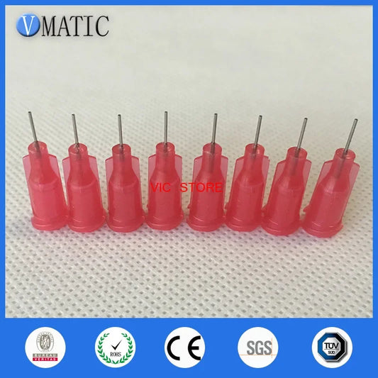 100PCS 25G 1/4" Red Syringe Needles | Grade Dispensing Tips for Epoxy/PCB